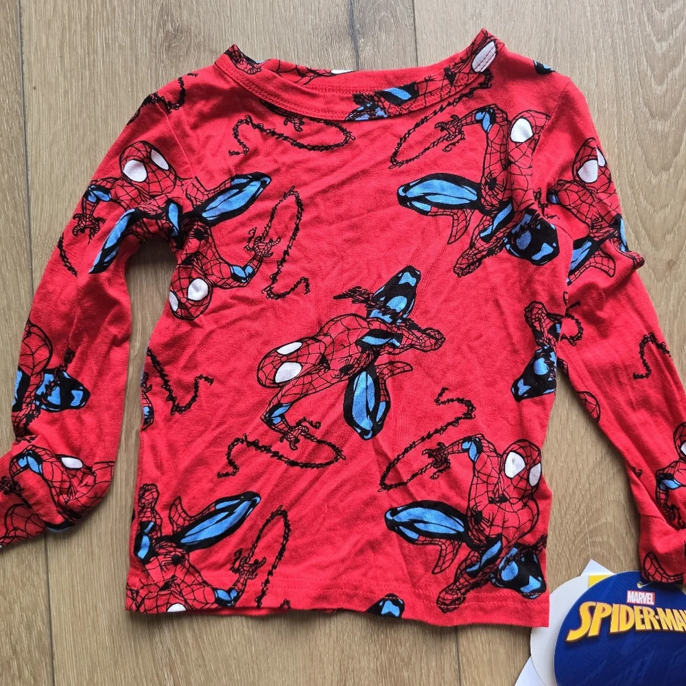 Spider-Man Spiderman Toddler Boys Tight Fit Pajama 3 Piece Set Bundle With Toy